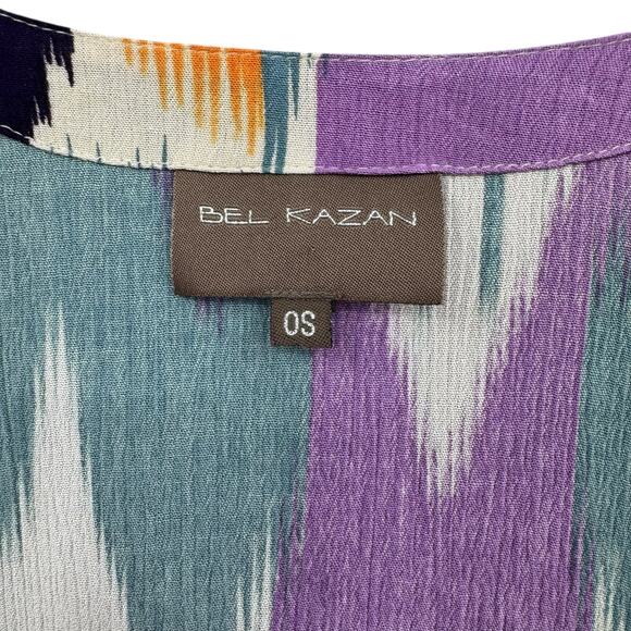 Anthropologie Bel Kazan OS Colorful Artisan Print Layering Open Kimono Duster - Picture 12 of 14